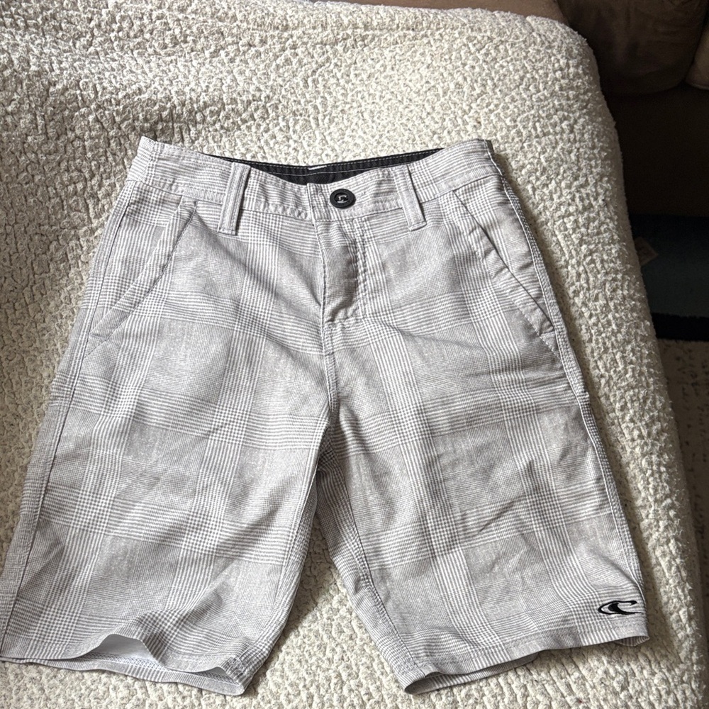 O'Neill Light Gray Plaid Men's Shorts